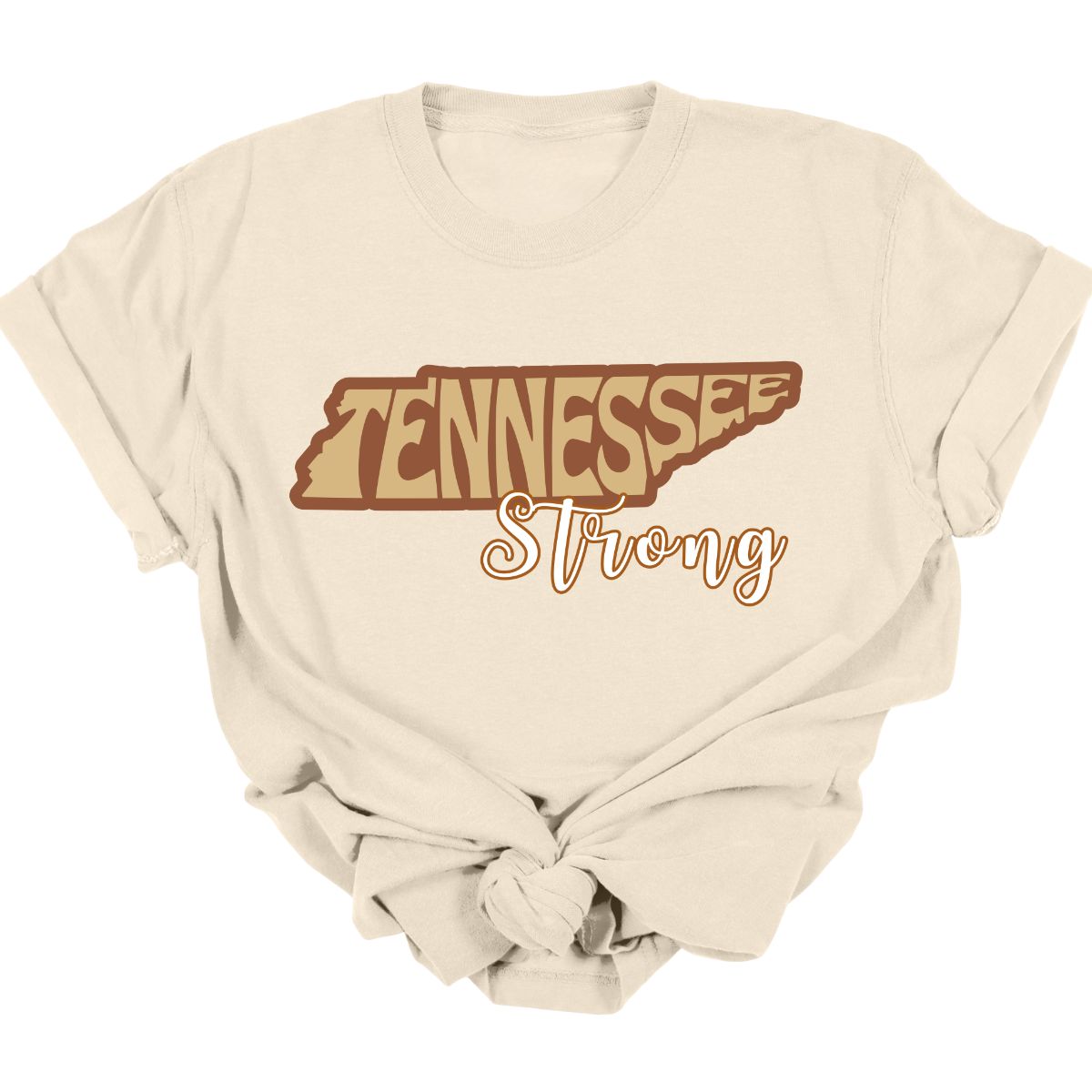 TENNESSEE STRONG *BROWN & TAN TEXT*