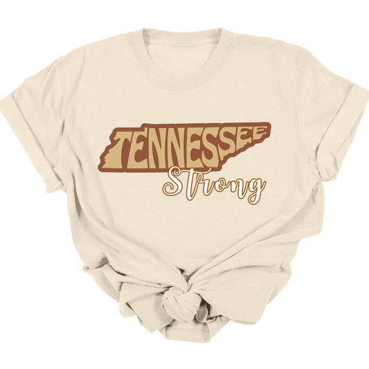 TENNESSEE STRONG *BROWN & TAN TEXT*