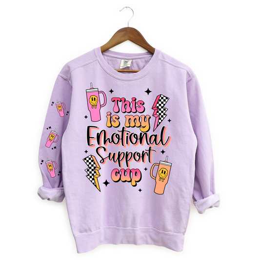 THIS IS MY EMOTIONAL SUPPORT CUP - FRONT + 1 SLEEVE