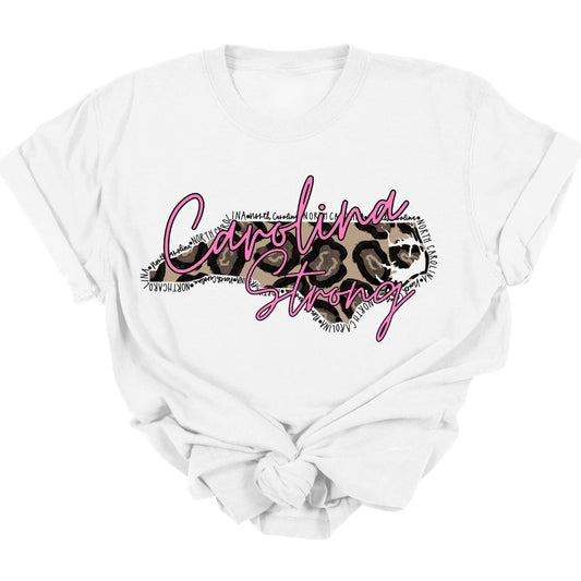 NORTH CAROLINA STRONG *PINK TEXT/ANIMAL PRINT*