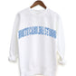 NORTH CAROLINA STRONG *SWEATSHIRT/ANGLED BLUE FLORAL*