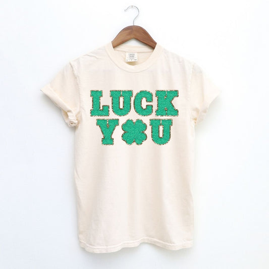 LUCK YOU *FAUX CHENILLE PATCHES*