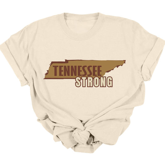 TENNESSEE STRONG *BROWN & GOLD/BOLD TEXT*